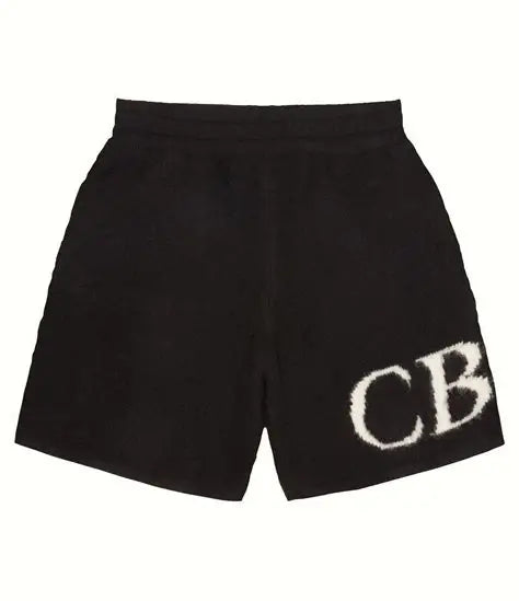 Cole Buxton Monogram Knit Terry Cloth Shorts